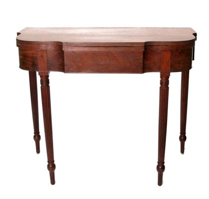 Appraisal: Federal mahogany card table philadelphia pa circa