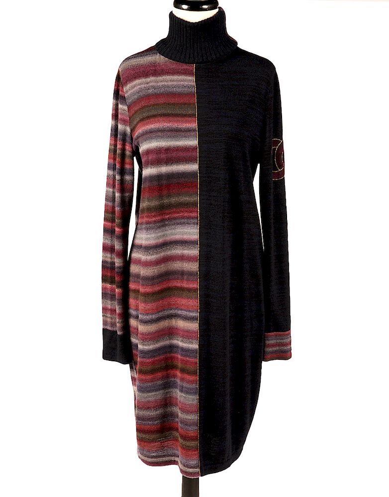 Appraisal: Chanel Cashmere Wool Sweater Dress Size Chanel light weight cashmere