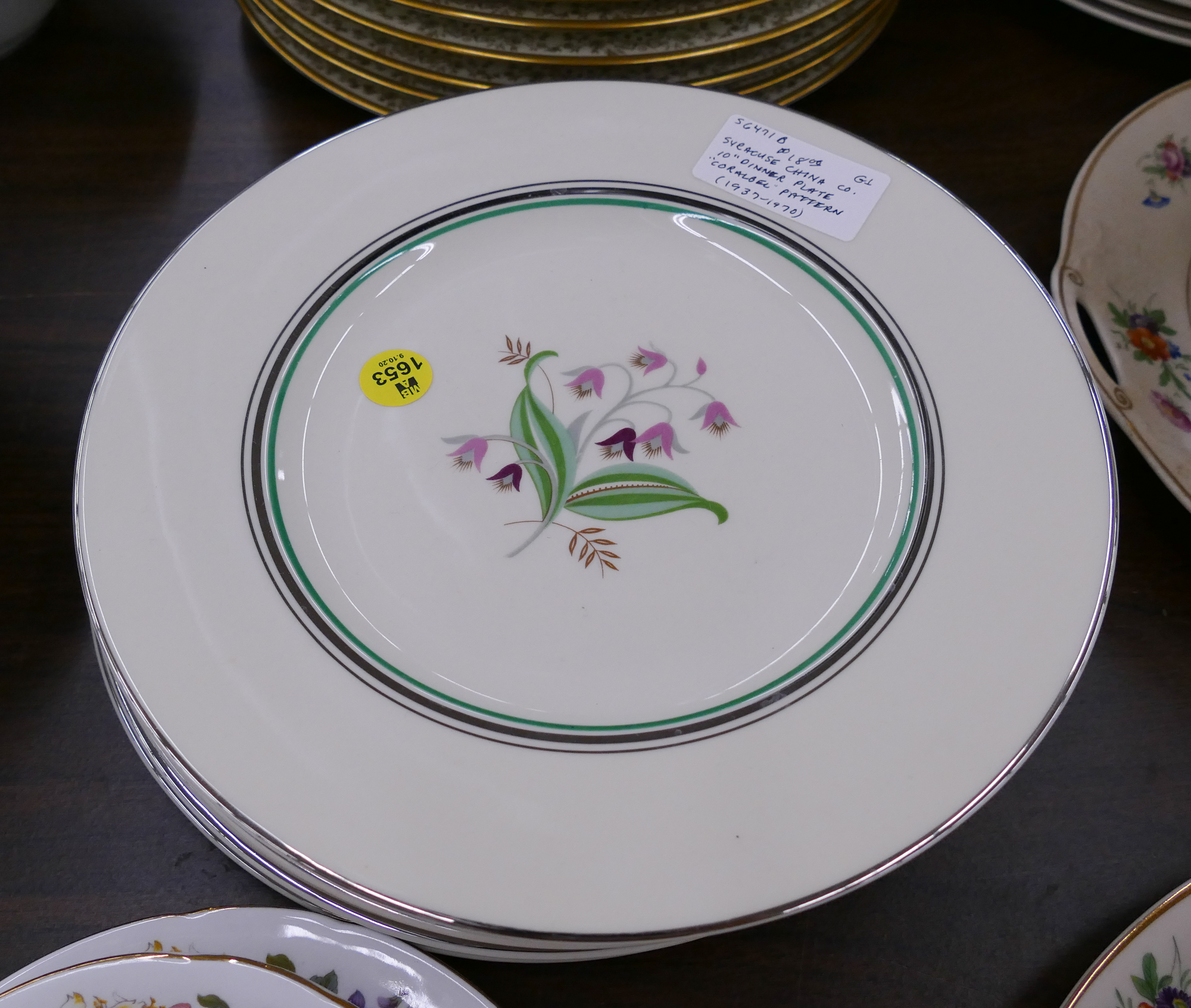 Appraisal: pc Old Ivory 'Corabel' China Dinner Plates