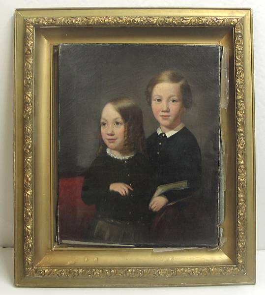 Appraisal: American School oil on canvas mid th century Portrait of