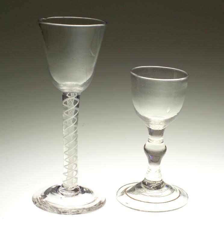 Appraisal: OPAQUE TWIST WINE GLASS c with bell bowl two foot