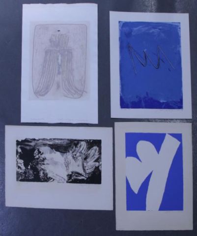 Appraisal: Adja Yunkers Lot of Abstract Prints Intaglioand Lithographs P All