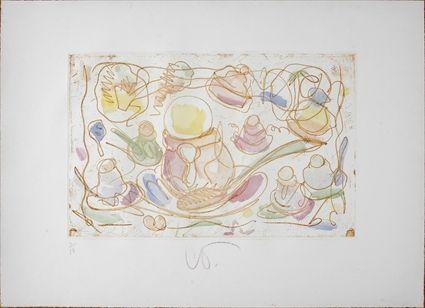 Appraisal: CLAES OLDENBURG b ICE CREAM DESSERTS Engraving in color ed