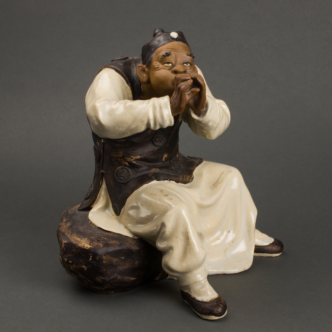 Appraisal: CHINESE SHIWAN FIGURE Chinese Shiwan figure h