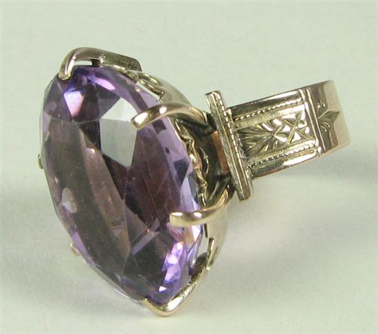 Appraisal: Victorian Amethyst Ring K yellow gold Approximately carats Fair condition