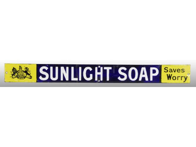 Appraisal: Sunlight Soap Porcelain Strip Sign Description Circa to Light soiling