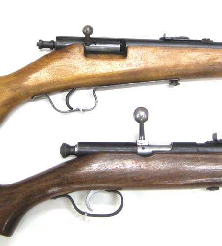 Appraisal: TWO STEVENS BOLT ACTION SINGLE SHOT CALIBER RIFLES model Springfield