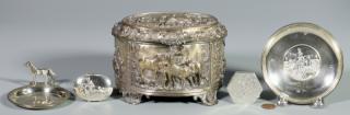 Appraisal: Sterling Horse Related Items inc Jewel box st item Sterling