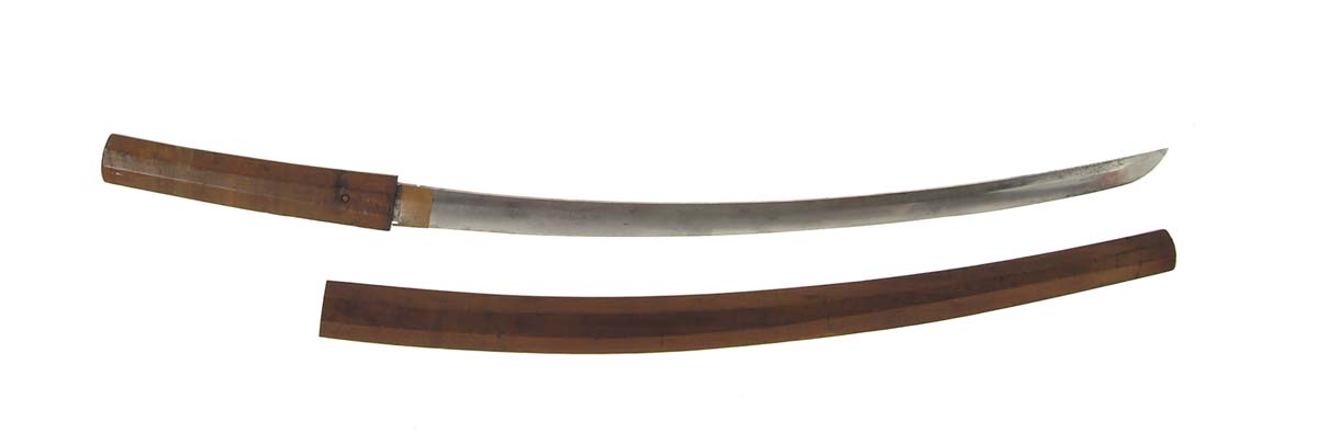 Appraisal: JAPANESE SHINTO WAKIZASHI shinogi zukuri blade Ubu nakago inscribed with