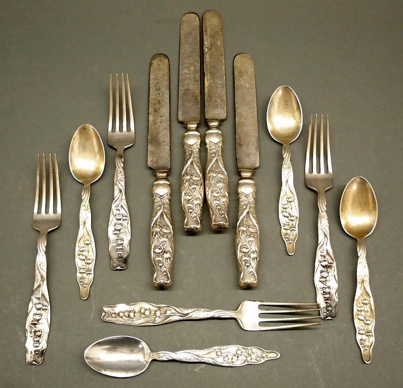 Appraisal: Whiting Lily of the Valley Sterling flatware A Sterling Silver