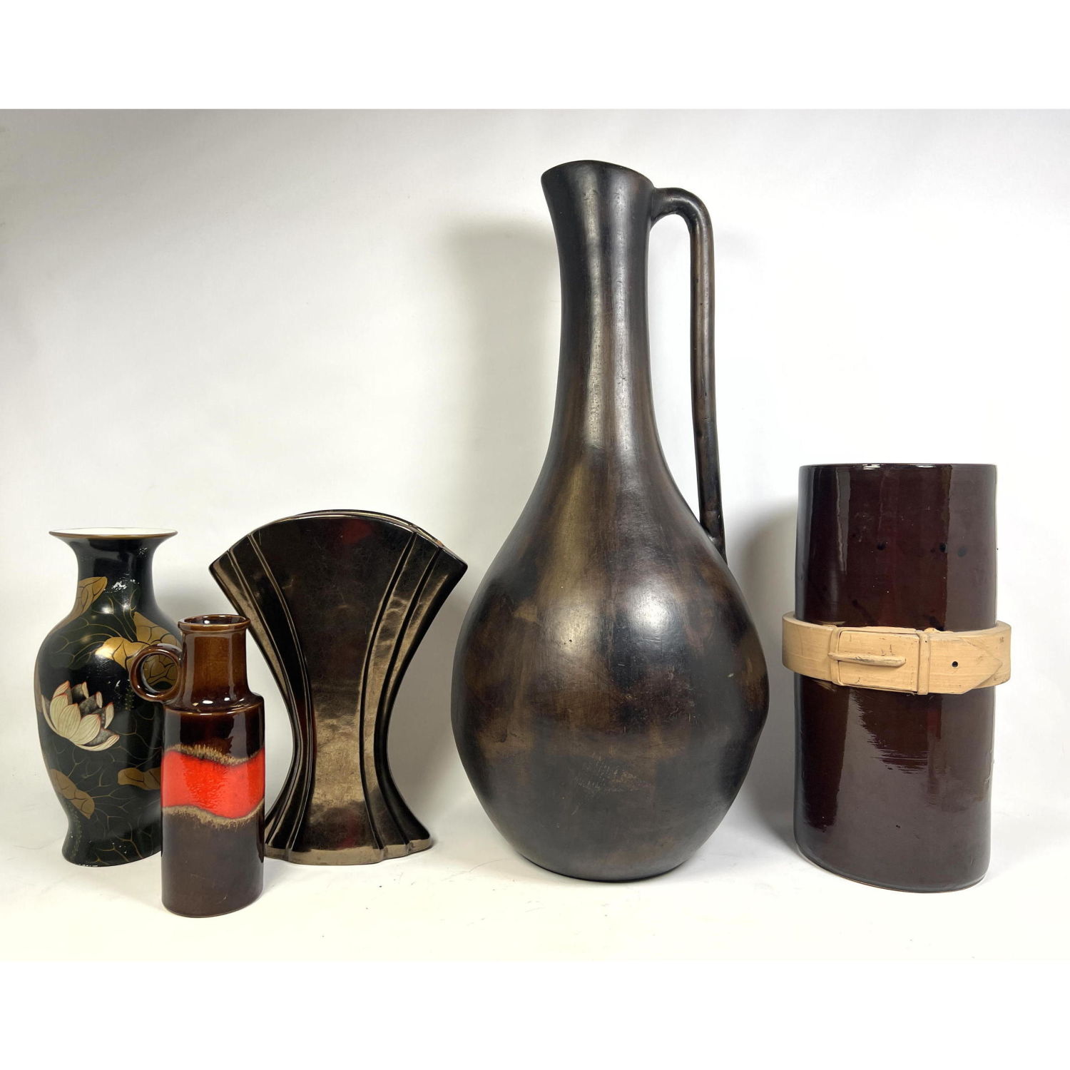 Appraisal: pc Collection of Vases and Ewers Modernist One West German