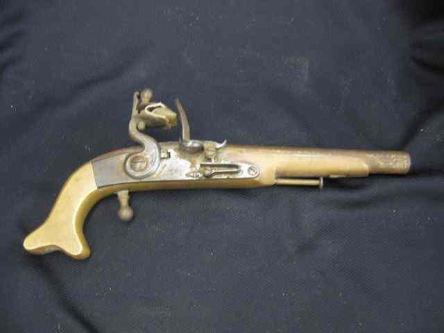 Appraisal: Brass Flintlock Pistol Kit Model ''