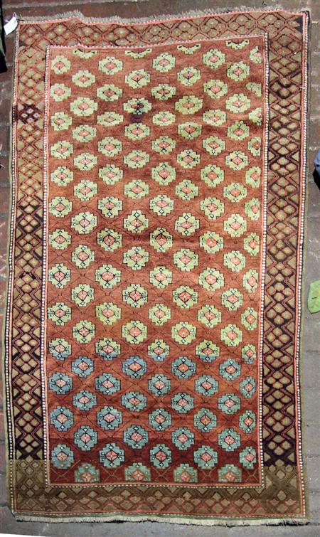 Appraisal: A Kazak rug early th century the abrash rust red