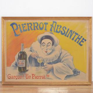 Appraisal: Original French Pierrot Absinthe poster Original French Pierrot Absinthe poster