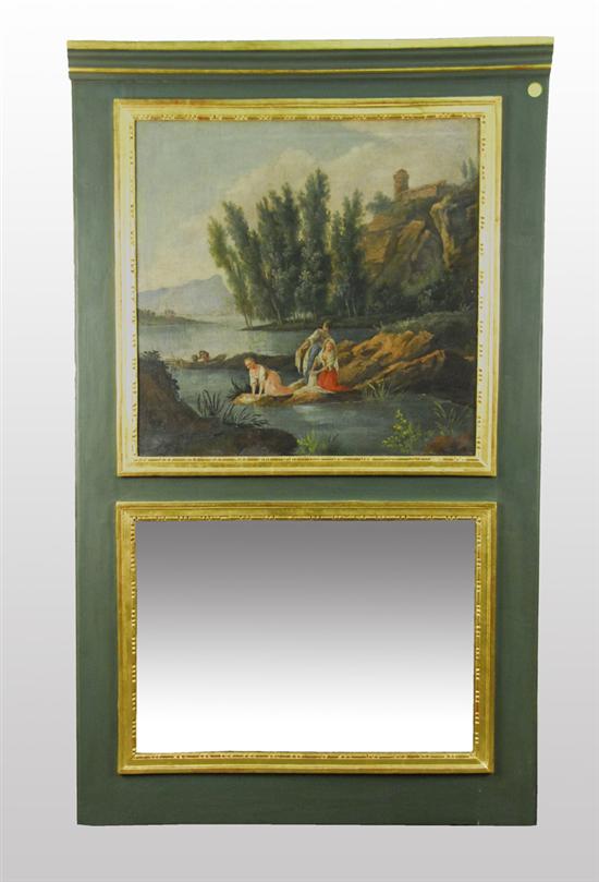 Appraisal: LOUIS XVI TRUMEAU MIRROR th th century century x inches