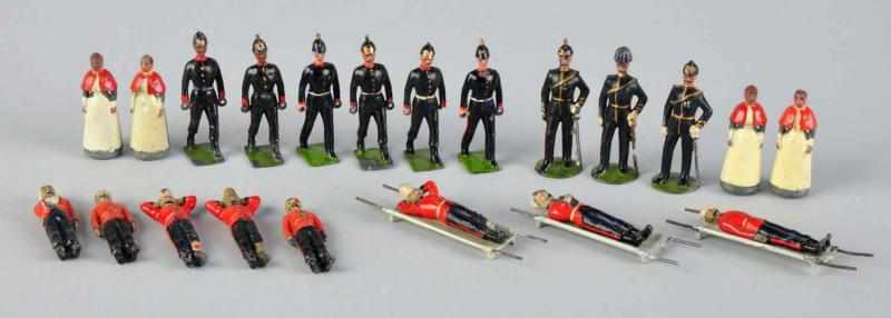 Appraisal: Early Set of Metal Britains Soldiers Description Includes English military