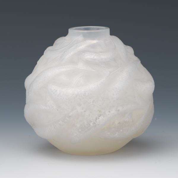 Appraisal: RENE LALIQUE OLERON VASE NO DESIGNED Frosted glass vase signed