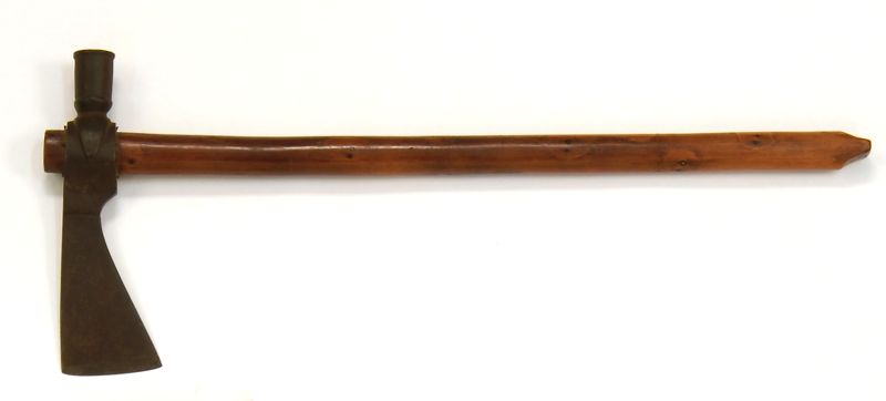 Appraisal: PIPE TOMAHAWK th CenturyWood possibly hickory Iron head forged as