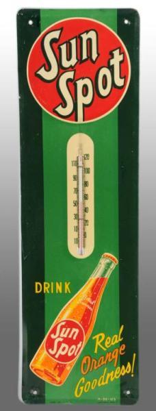 Appraisal: Embossed Tin Sun Spot Thermometer Description s Extremely hard-to-find Strong