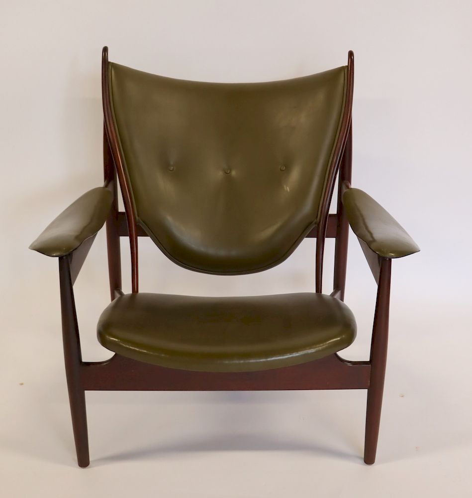 Appraisal: Finn Juhl Design Chieftains Chair Signed Interior Crafts Chicago From