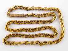 Appraisal: A Victorian yellow metal tests carat gold necklace approx cm