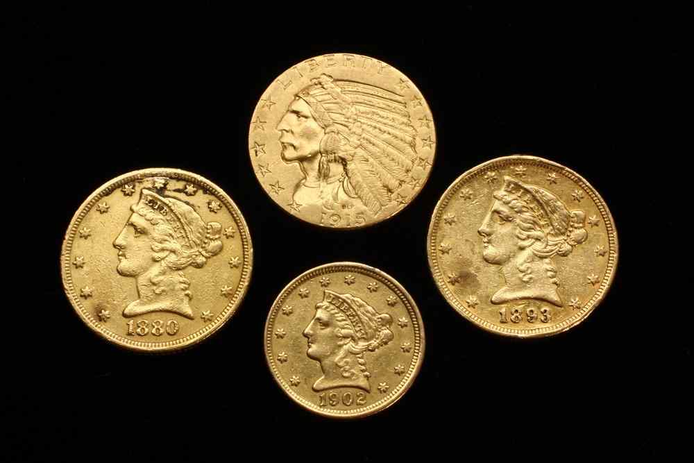 Appraisal: COINS - Lot of American gold coins Liberty Head Liberty