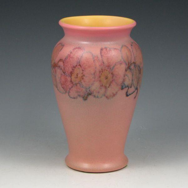 Appraisal: Rookwood Decorated Mat or Double Vellum floral vase by Katherine