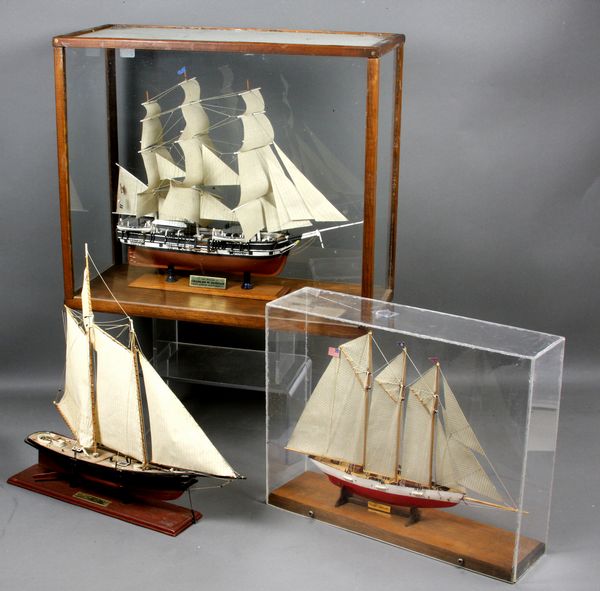 Appraisal: Group of three th Century ship models including Charles W