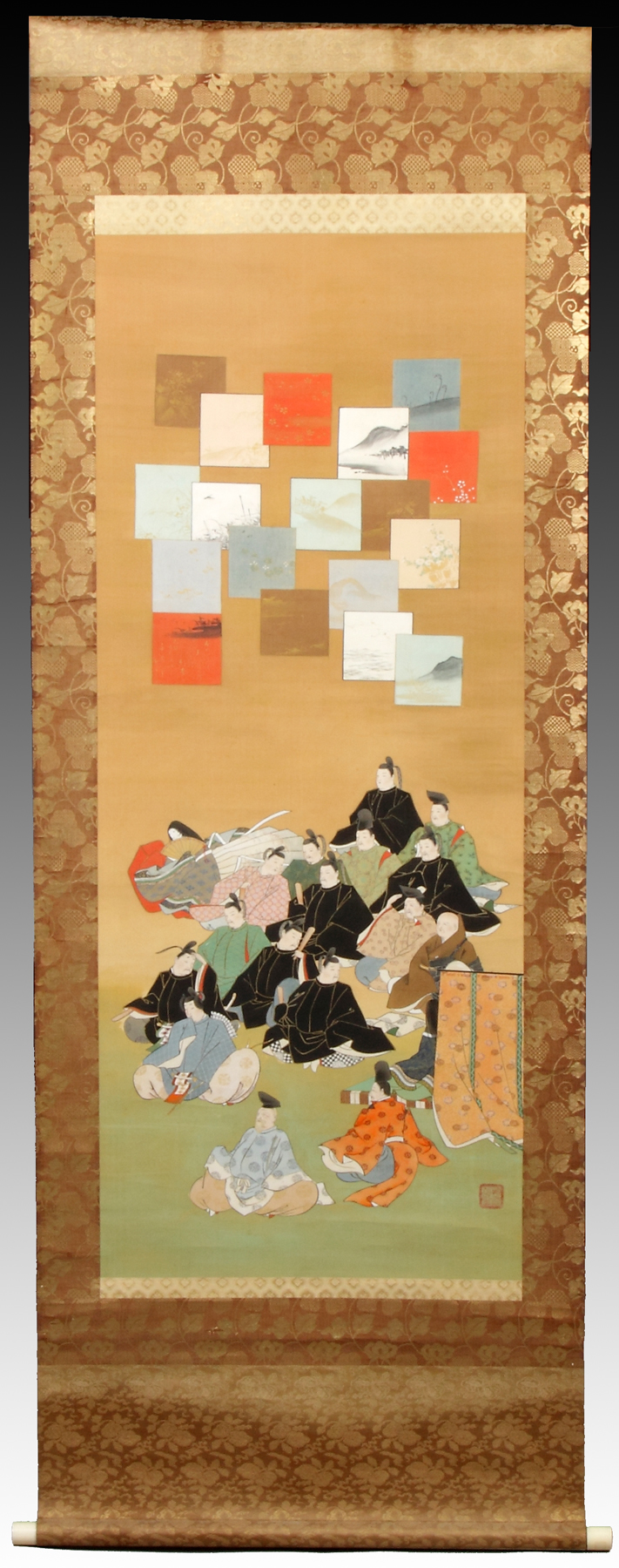 Appraisal: Japanese Scroll Sgn Watercolor on silk