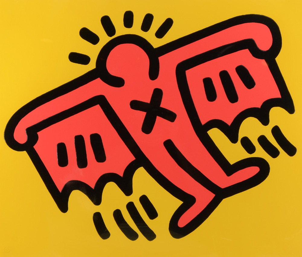 Appraisal: HARING Keith American - ''Flying Devil'' Screenprint '' x ''