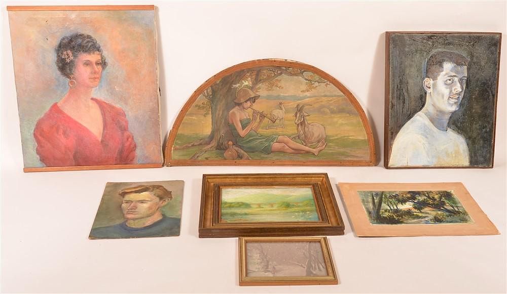 Appraisal: Various Paintings by James Rudisill York Co Various Paintings by