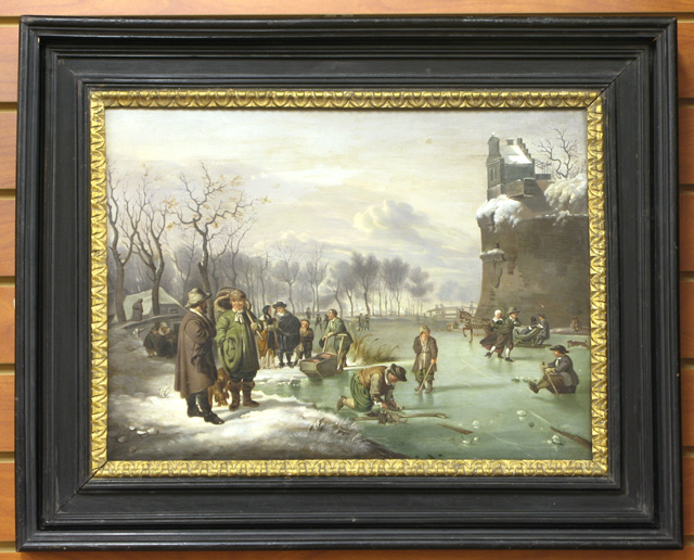 Appraisal: DUTCH SCHOOL OIL ON WOOD PANEL An early th century