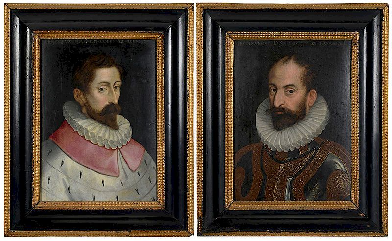 Appraisal: German School th th century Two Wittelsbach Bavarian Portraits Ferdinand