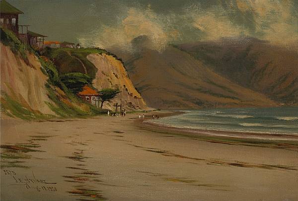 Appraisal: James Everett Stuart American - Looking East from Bathing Beach