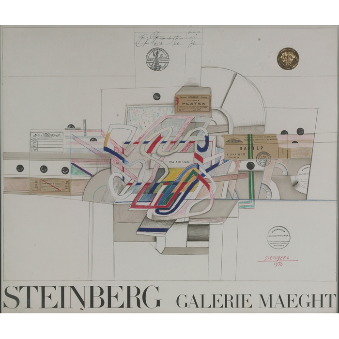 Appraisal: Saul Steinberg Gallery Maeght c color lithograph