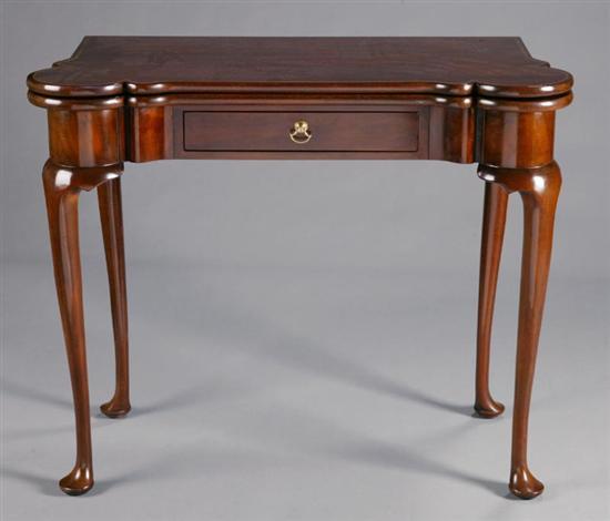 Appraisal: KITTINGER CHIPPENDALE-STYLE GAME TABLE Kittinger Furniture Company Buffalo New York