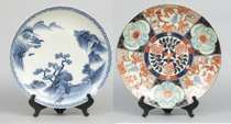 Appraisal: Two Large Plates ca Late th Early th Century One