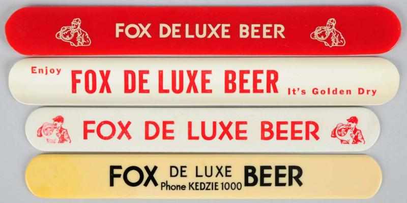 Appraisal: Lot of Fox DeLuxe Beer Foam Scrapers Single-sided Includes one