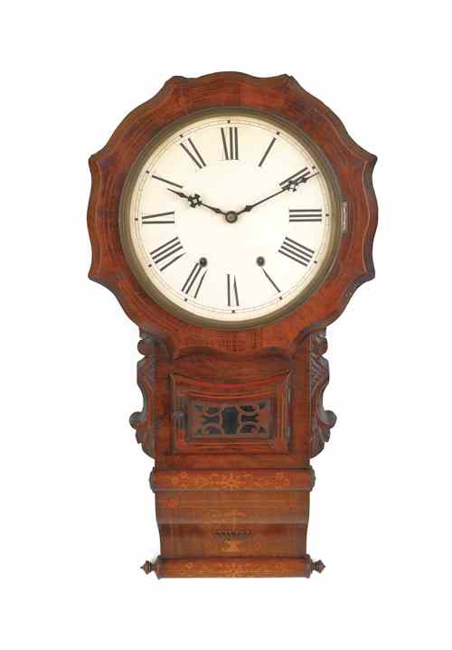 Appraisal: English regulator clock with marquetry inlay early th c h