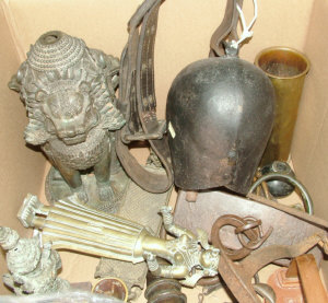 Appraisal: An Indian bronze Asokan capital height cm and a collection