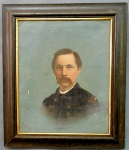 Appraisal: Oil on canvas China trade portrait inscribed verso Edw J