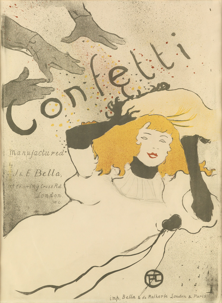 Appraisal: HENRI DE TOULOUSE-LAUTREC - CONFETTI x inches x cm Bella