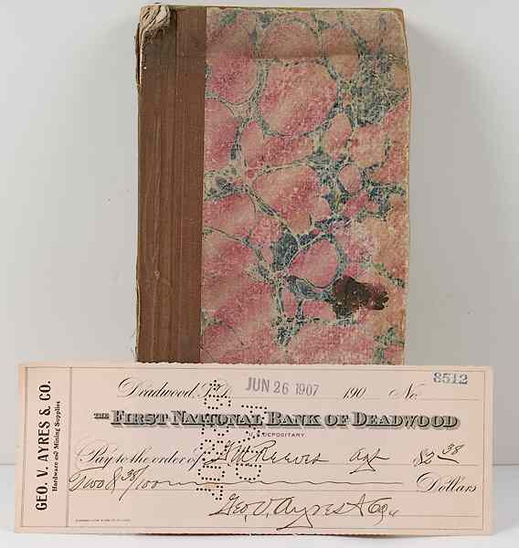 Appraisal: Ledger of Deadwood Mining Supplier and Colt Arms Distributor George