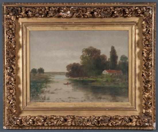 Appraisal: George C Dayton American th century Cottage on the River