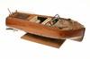 Appraisal: BOAT MODEL - Early th C laminated hull mahogany Chris