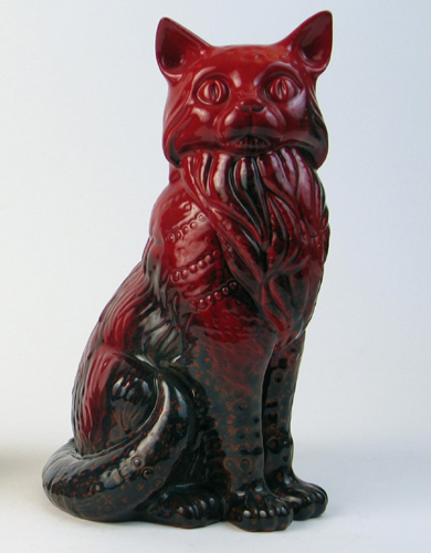 Appraisal: A ROUGE FLAMBE ROYAL DOULTON PORCELAIN FIGURAL CAT The seated