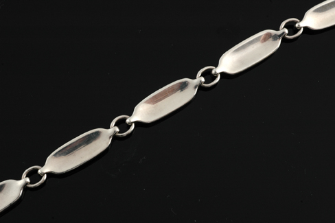 Appraisal: A silver bracelet by Georg Jensen The sterling silver bracelet