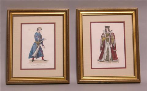 Appraisal: PAUL LACROIX PAIR OF ROYAL PRINTS Print x in sight