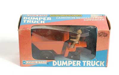 Appraisal: Lone Star Dumper Truck finished in orange and black plastic