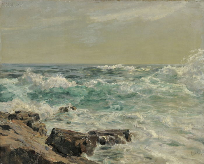 Appraisal: Howard Russell Butler American - Crashing Waves Upon a Rocky